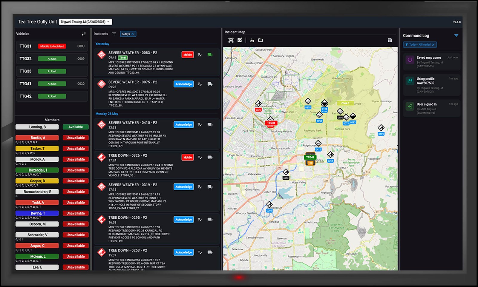 Command Console Screenshot