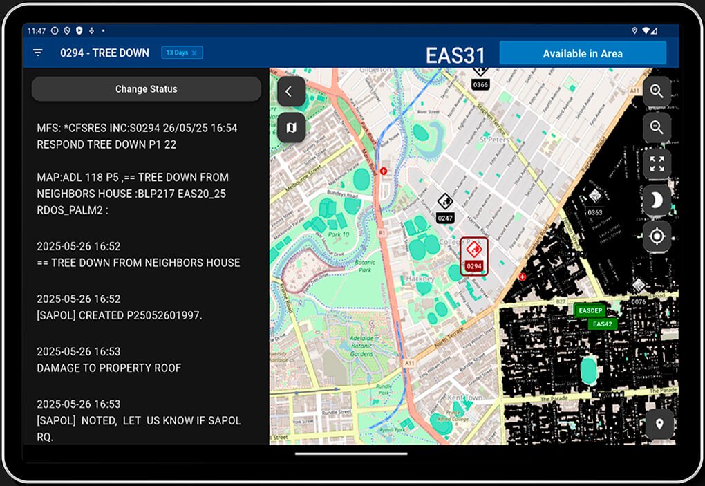 Tablet App Screenshot